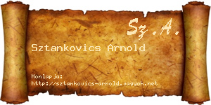 Sztankovics Arnold névjegykártya