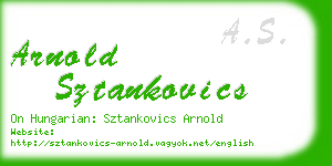 arnold sztankovics business card